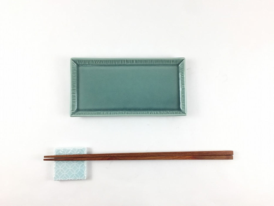 【SALE】nagazara(15×7)　turquoise　14.5cm　波佐見焼【在庫1】