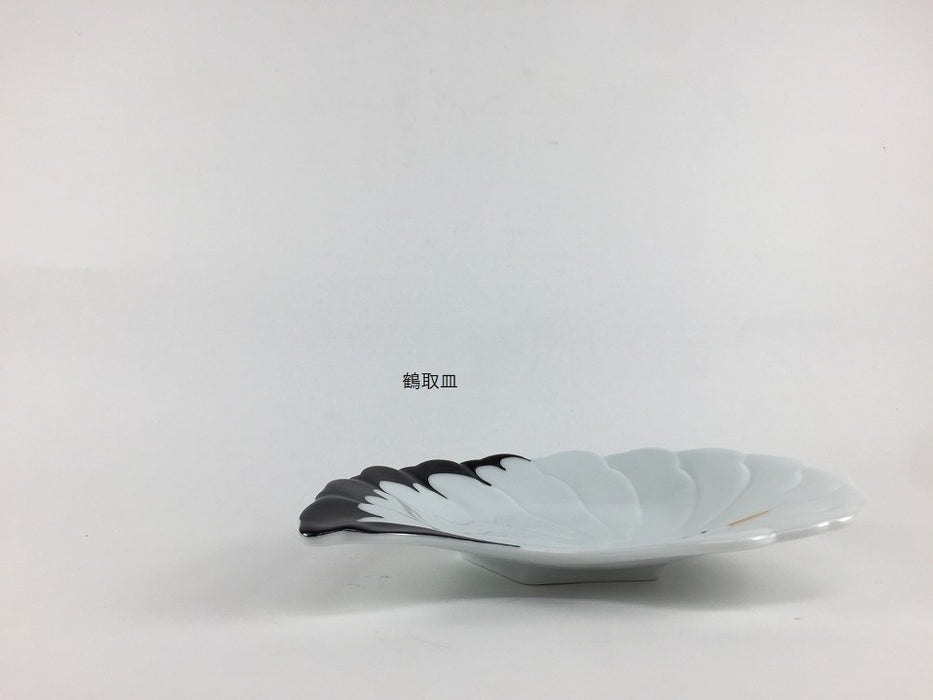 縁起物取皿　色絵(亀/鶴)　15cm　伊万里焼　(j.R)