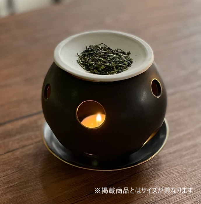 茶香炉　黒金/白金　(1ケ箱入)　有田焼(j.R)