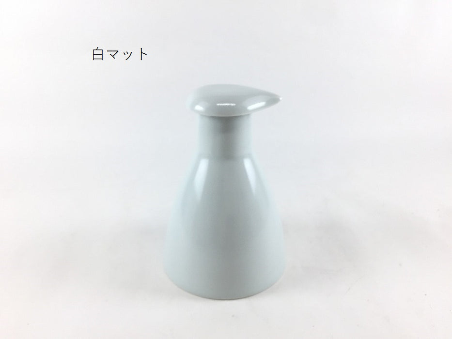 150ccフラスコ醤油　(白マット/青磁)　10cm　波佐見焼(j.R)