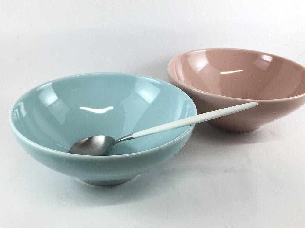 185ボウル (青磁/ピンク) 18cm 波佐見焼(j.R) — 佐賀有田 ギャラリーつじ信