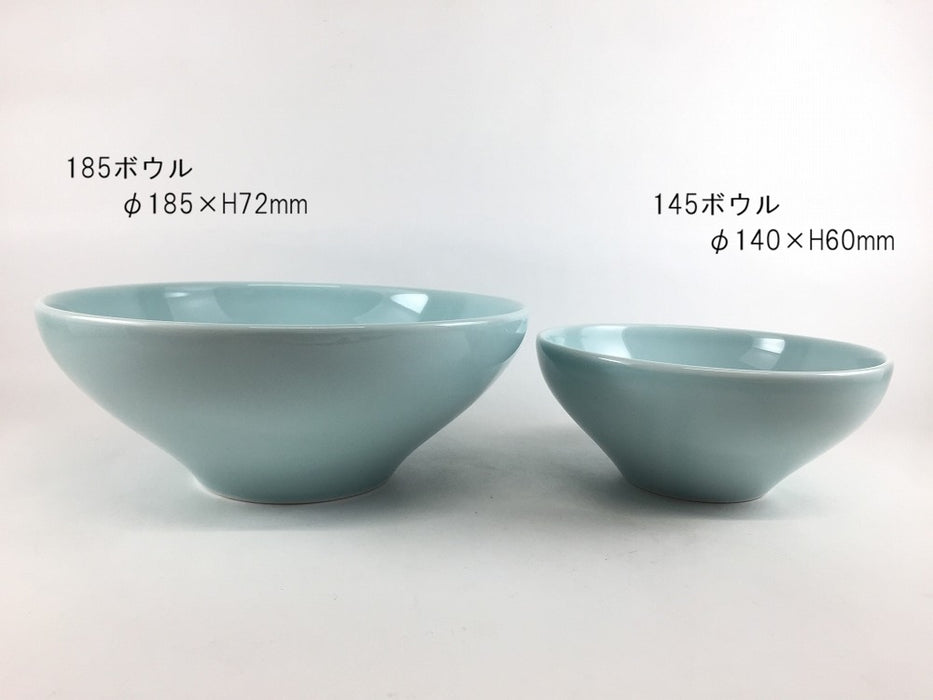 140ボウル　(青磁/ピンク)　14cm　波佐見焼(j.R)