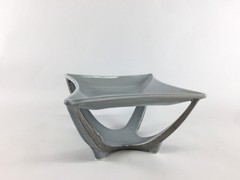 【SALE】天空皿(グレー)　12cm　有田焼(j.R)【訳あり】