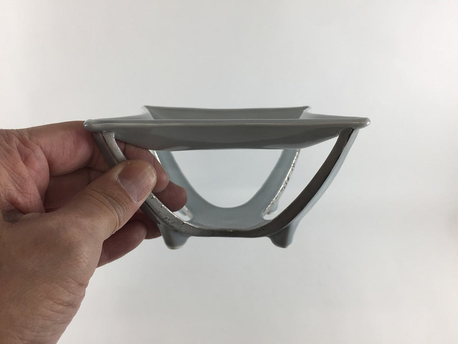 【SALE】天空皿(グレー)　12cm　有田焼(j.R)【訳あり】