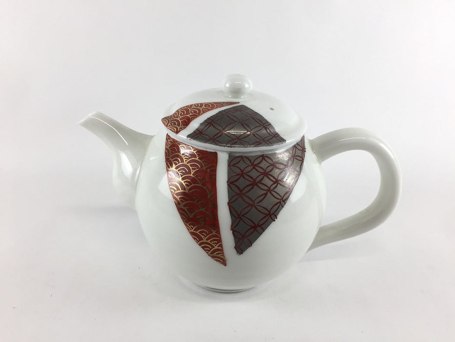 【SALE】うりポット(朱銀地紋詰)　17cm　有田焼【訳あり】