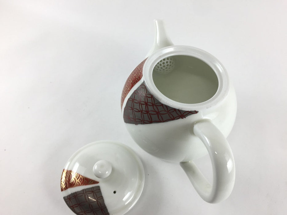 【SALE】うりポット(朱銀地紋詰)　17cm　有田焼【訳あり】