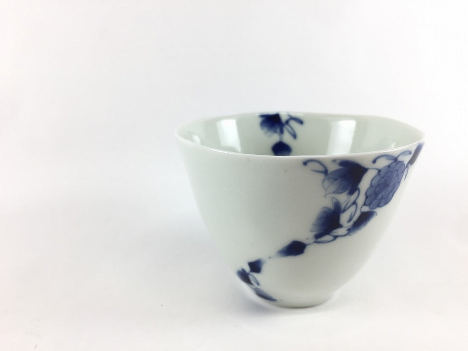 【SALE】250ccカップ/藍帯唐花　9cm　有田焼(j.R)【訳あり】