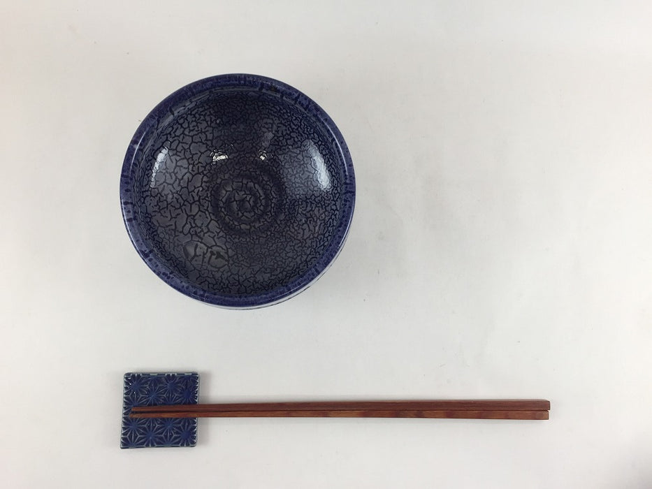 【SALE】11cm手造抹茶碗　カイラギ(青/黒)　300cc　11cm　有田焼【訳あり】