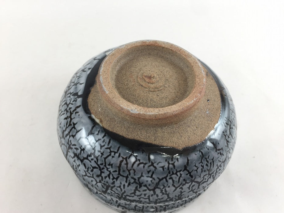【SALE】11cm手造抹茶碗　カイラギ(青/黒)　300cc　11cm　有田焼【訳あり】