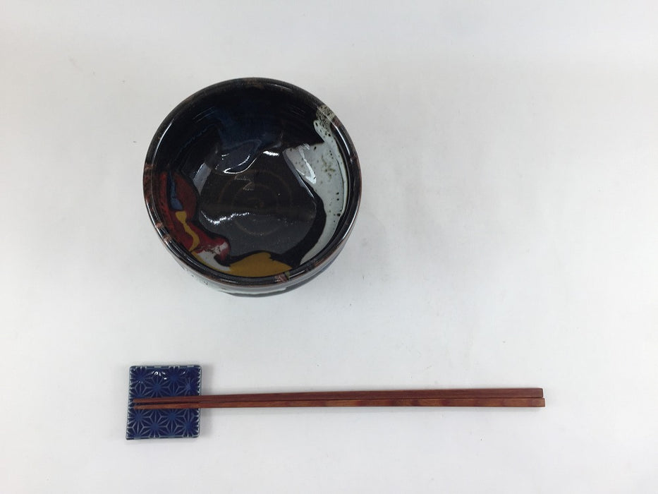 【SALE】11cm手造抹茶碗　四彩　300cc　11cm　有田焼【訳あり】