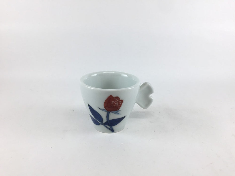 【SALE】100ccデミカップ　赤バラ　6.5cm　有田焼