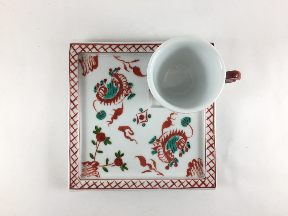 【SALE】ティタイムセット　麒麟万歴　6.5cm　有田焼【訳あり】