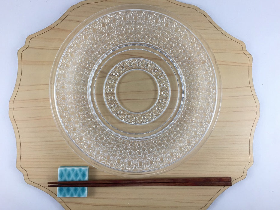 【SALE】古都切子215皿　21.5cm　日本製