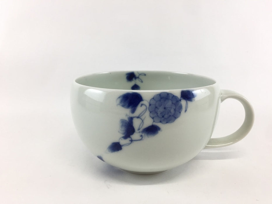 【SALE】スープマグ(500cc)藍帯唐花　12cm　有田焼(j.R)【訳あり】