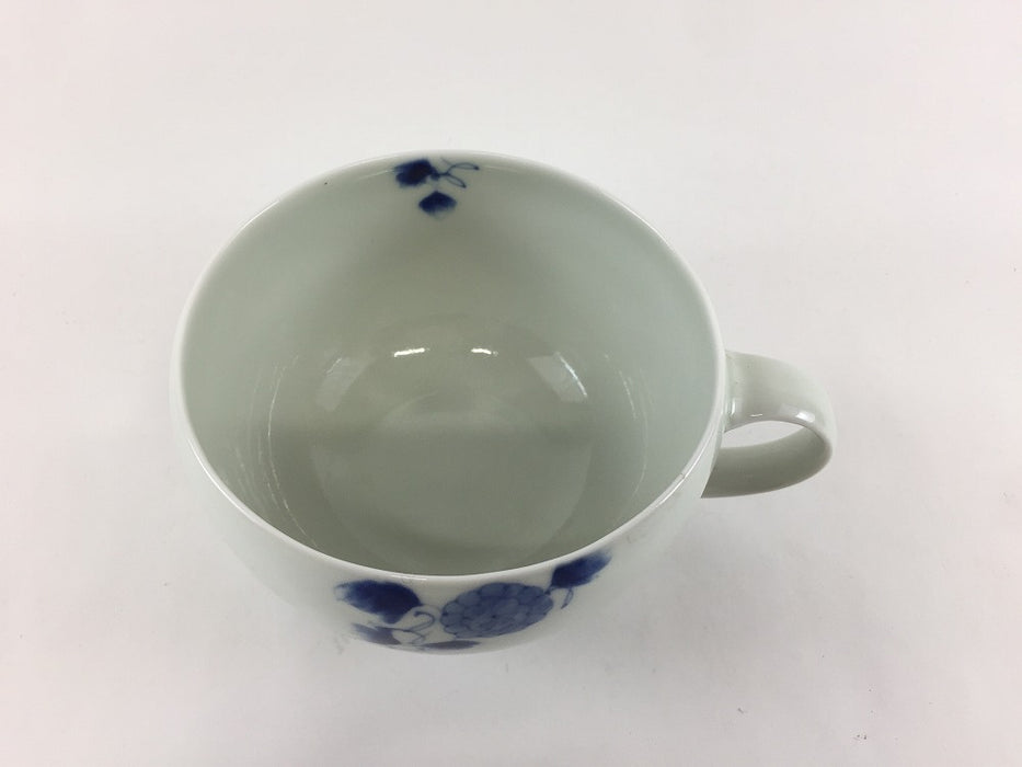 【SALE】スープマグ(500cc)藍帯唐花　12cm　有田焼(j.R)【訳あり】