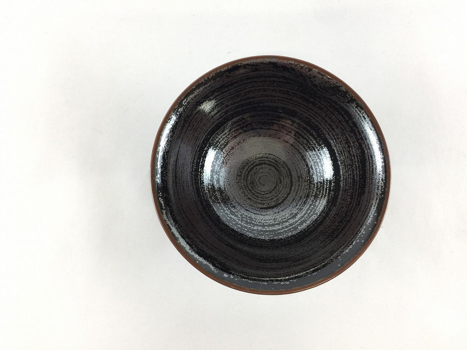 【SALE】10cm高小鉢.黒銀カスリ　有田焼【訳あり】