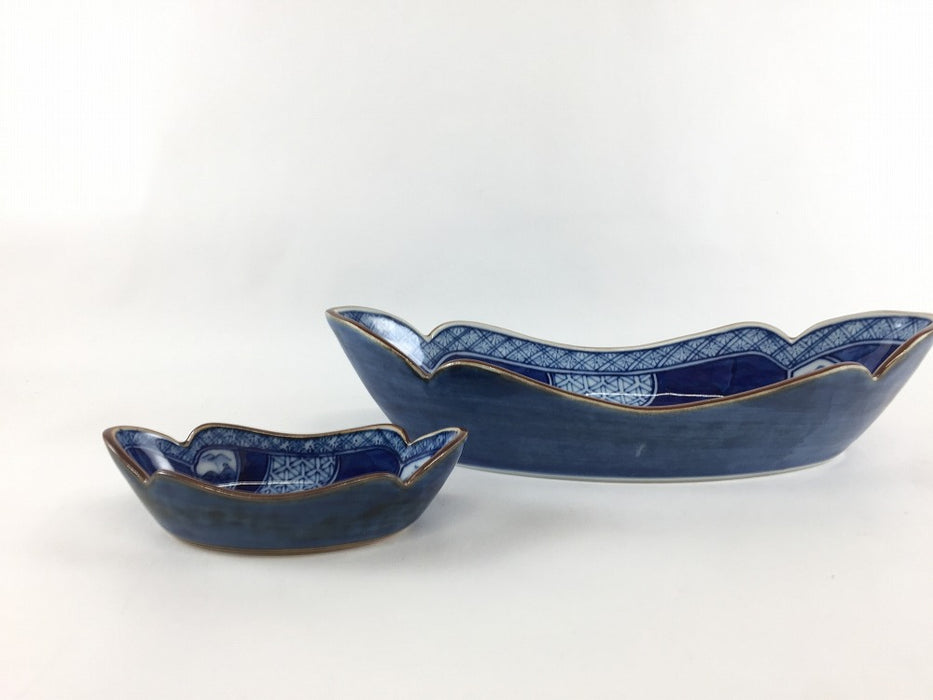 【SALE】舟型組鉢.祥瑞文　24cm　有田焼(j.R)【訳あり】