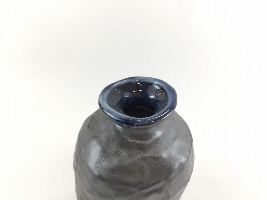 【SALE】変形徳利(280cc)　黒紺　7cm　有田焼【訳あり】