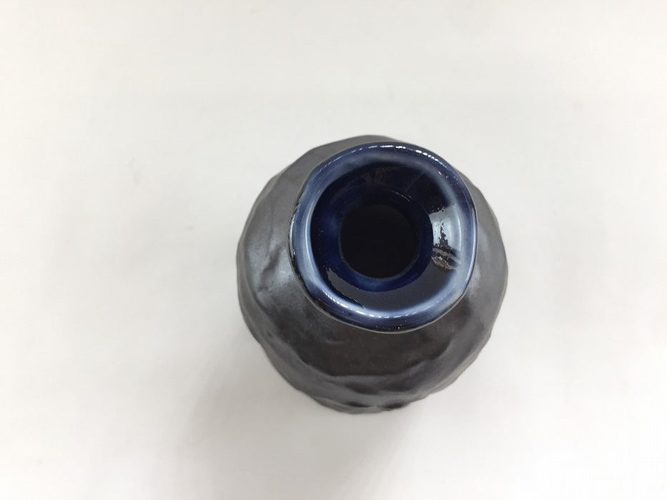 【SALE】変形徳利(280cc)　黒紺　7cm　有田焼【訳あり】