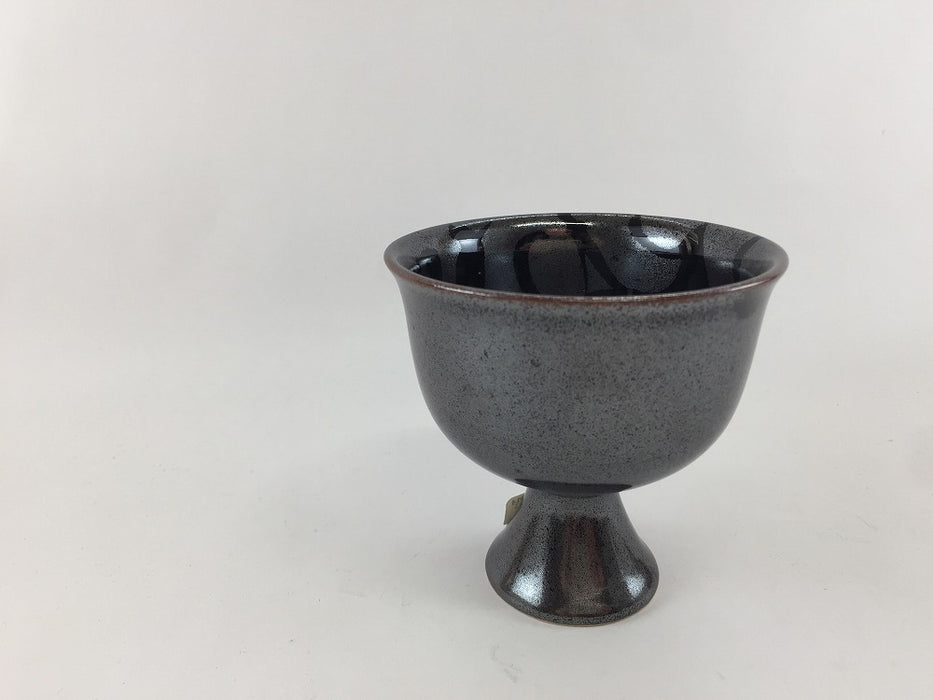 【SALE】高杯碗(黒銀巻文)　8cm　有田焼【訳あり】