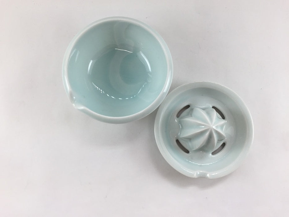 【SALE】(花青磁)レモン絞りセット　11cm　有田焼【訳あり】