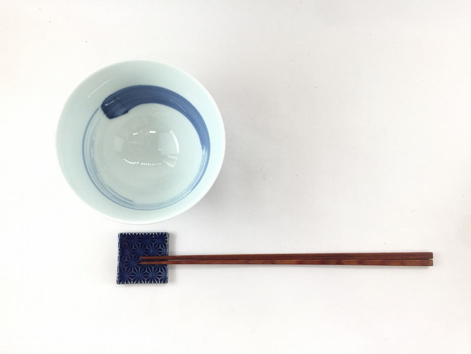 【SALE】(朝ごはんプロジェクト)　飯碗/染ハケ　11cm　有田焼【訳あり】