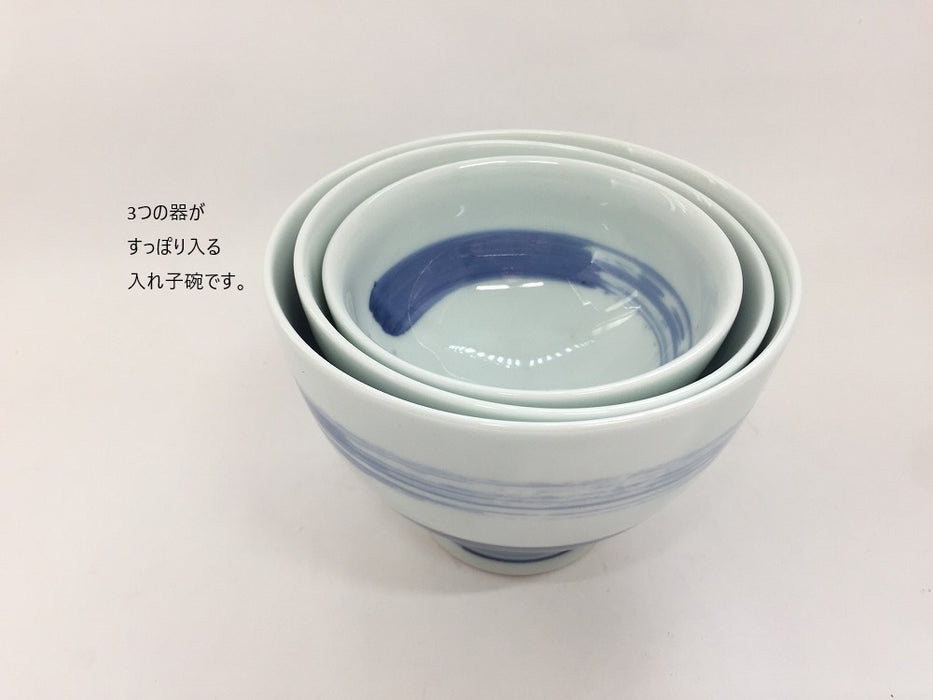 【SALE】(朝ごはんプロジェクト)　小鉢/染ハケ　10cm　有田焼【訳あり】