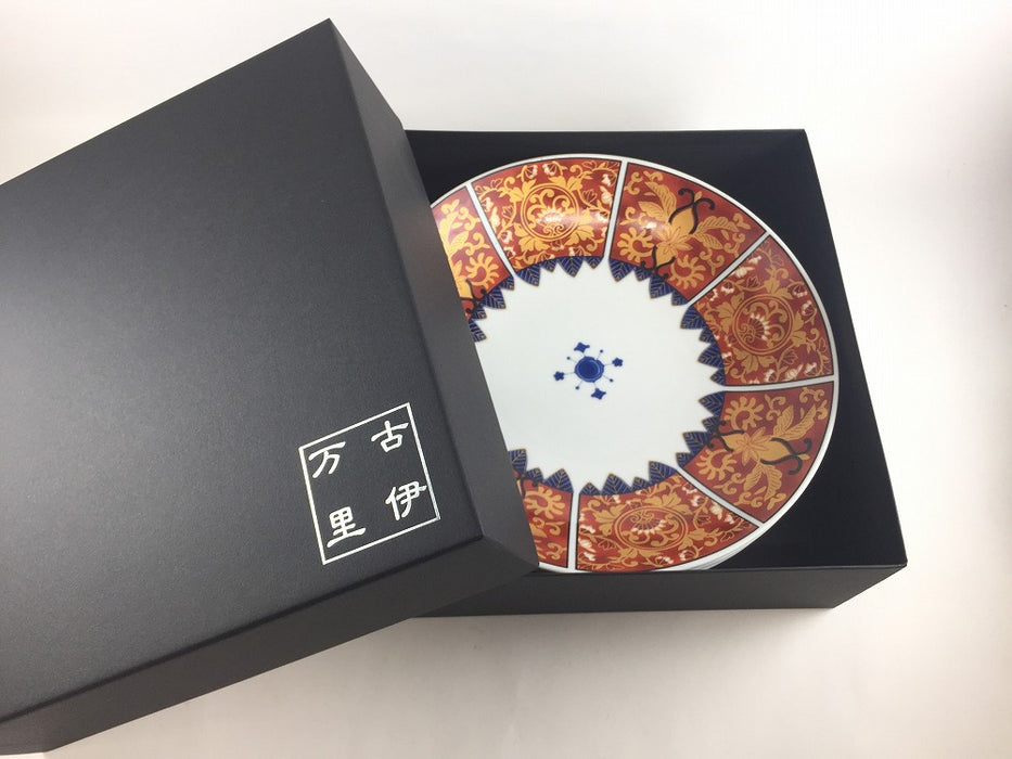 【新作入荷】古伊万里8寸浅鉢　3色揃い(専用ケース付き)　24cm　肥前有田焼(j.R)