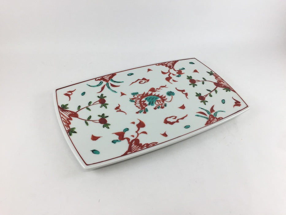 麒麟万歴　角丸プレート　24.5cm　有田焼(j.R)