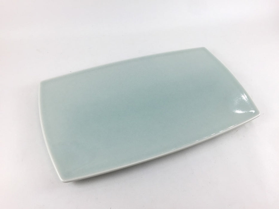 青白　角丸プレート　24.5cm　有田焼(j.R)