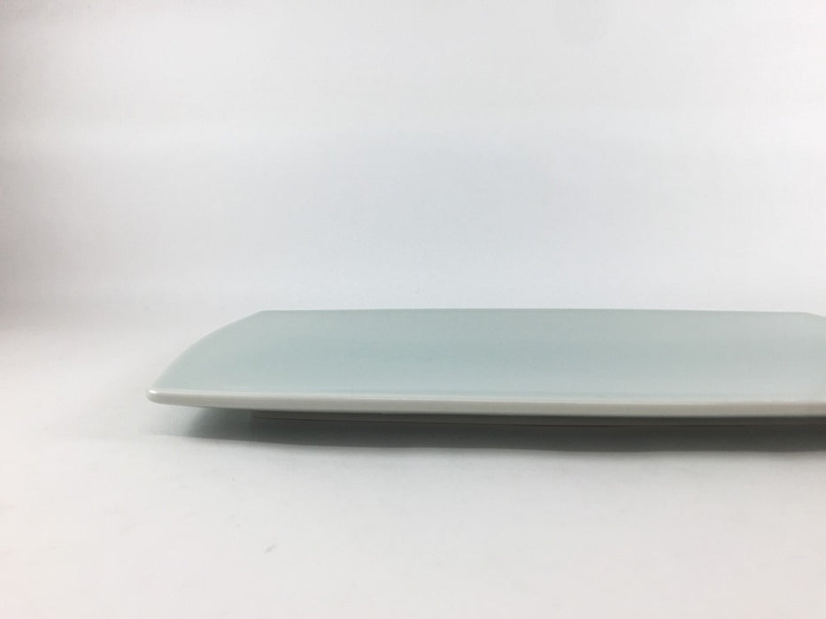 青白　角丸プレート　24.5cm　有田焼(j.R)