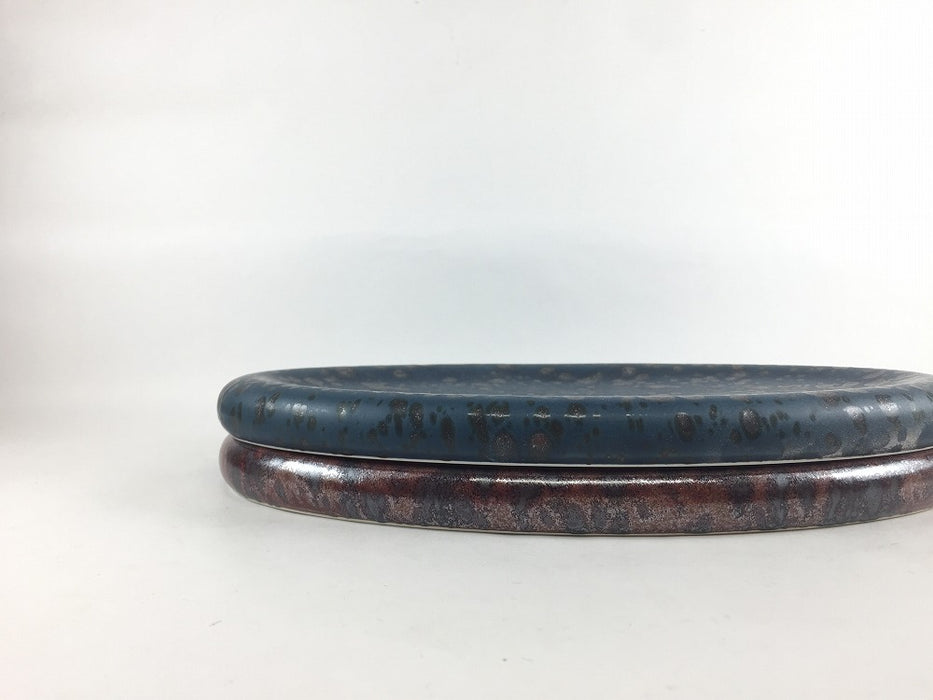 260オーバルデント　(ブラウンルージュ/青銅)　26cm　有田焼(j.R)