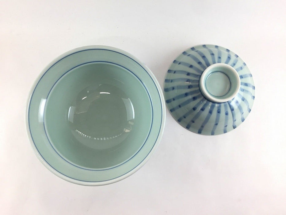 【SALE】15cm蓋丼　薄染十草　有田焼【訳あり】