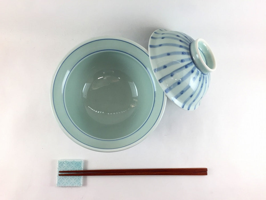 【SALE】15cm蓋丼　薄染十草　有田焼【訳あり】