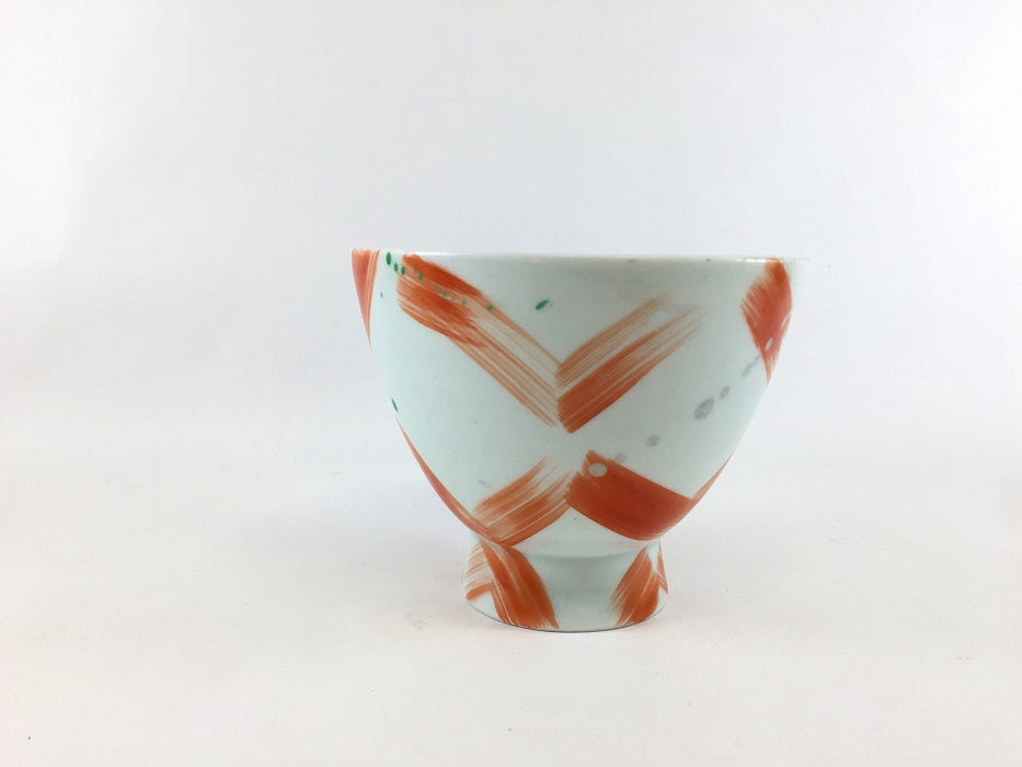 【SALE】色絵格子深丼　11.5cm　有田焼【訳あり】