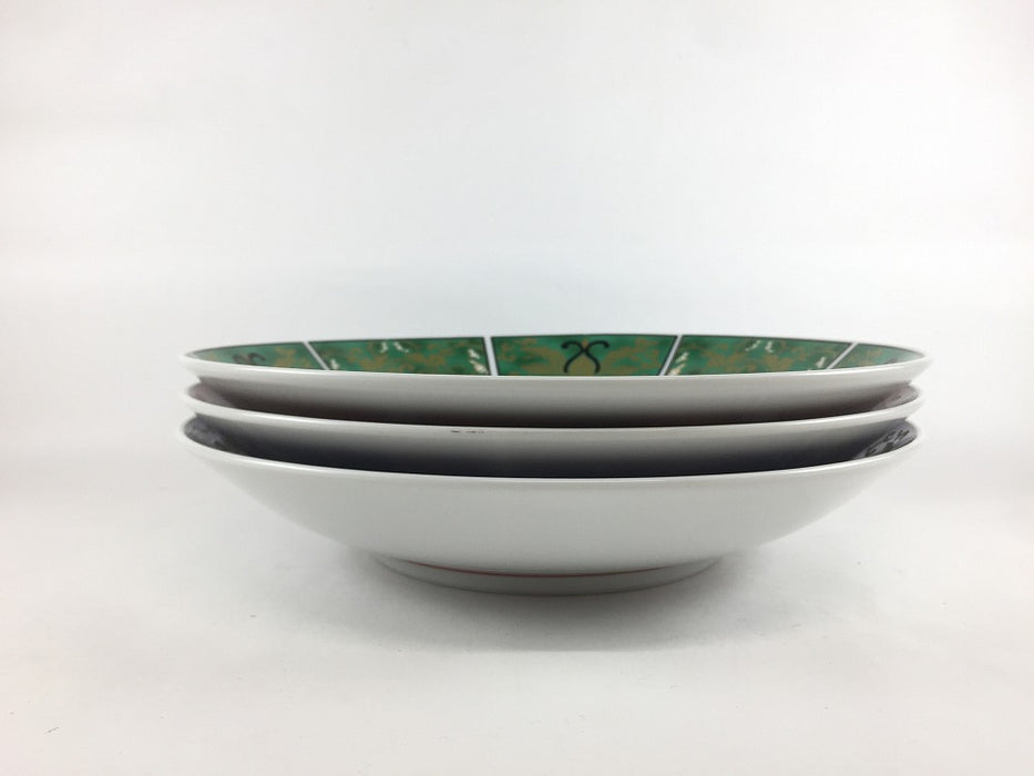 【新作入荷】【1枚価格】古伊万里8寸浅鉢　3色　24cm　肥前有田焼(j.R)