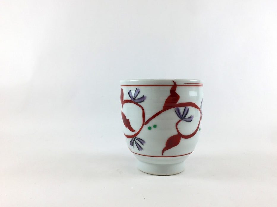 【SALE】赤絵唐草　180cc六兵衛コップ(小)　7cm　波佐見焼【訳あり】