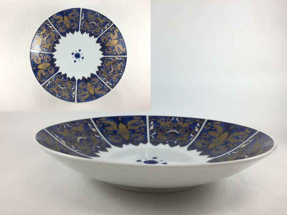 【新作入荷】古伊万里8寸浅鉢　3色揃い(専用ケース付き)　24cm　肥前有田焼(j.R)