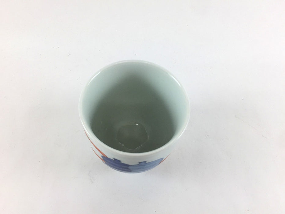 【SALE】丸湯呑(180cc)　紐結瓢絵　7cm　有田焼【訳あり】