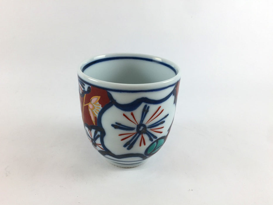 【SALE】7cm湯呑　梅絵(赤)　7cm　有田焼【訳あり】