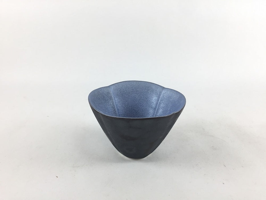 花型盃(純米)　(シャインブルー/シャンパンゴールド)　6.5cm　有田焼(j.R)