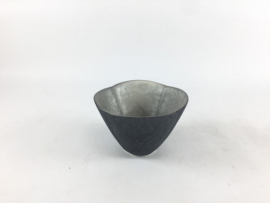 花型盃(純米)　(シャインブルー/シャンパンゴールド)　6.5cm　有田焼(j.R)