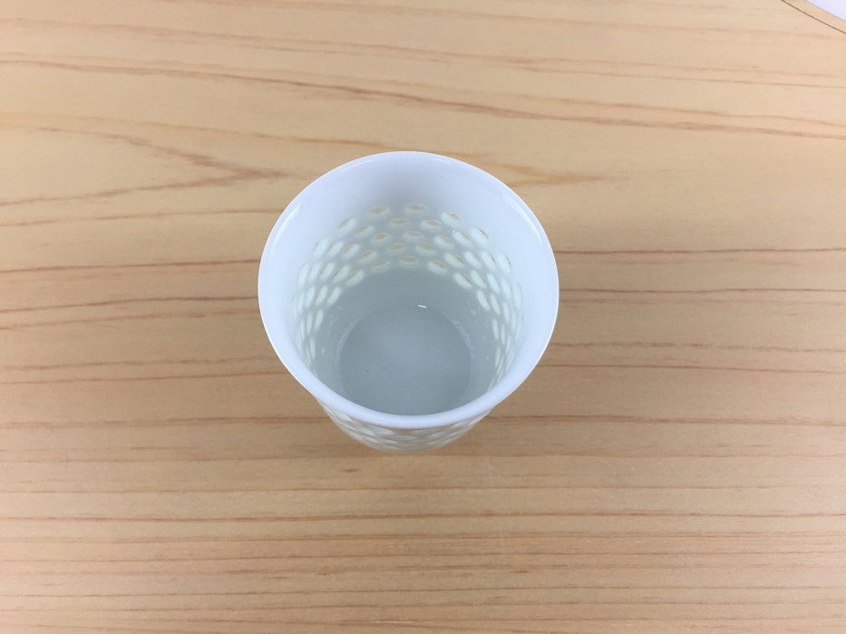 60cc筒盃　水晶丸詰　5cm　波佐見焼(j.R)