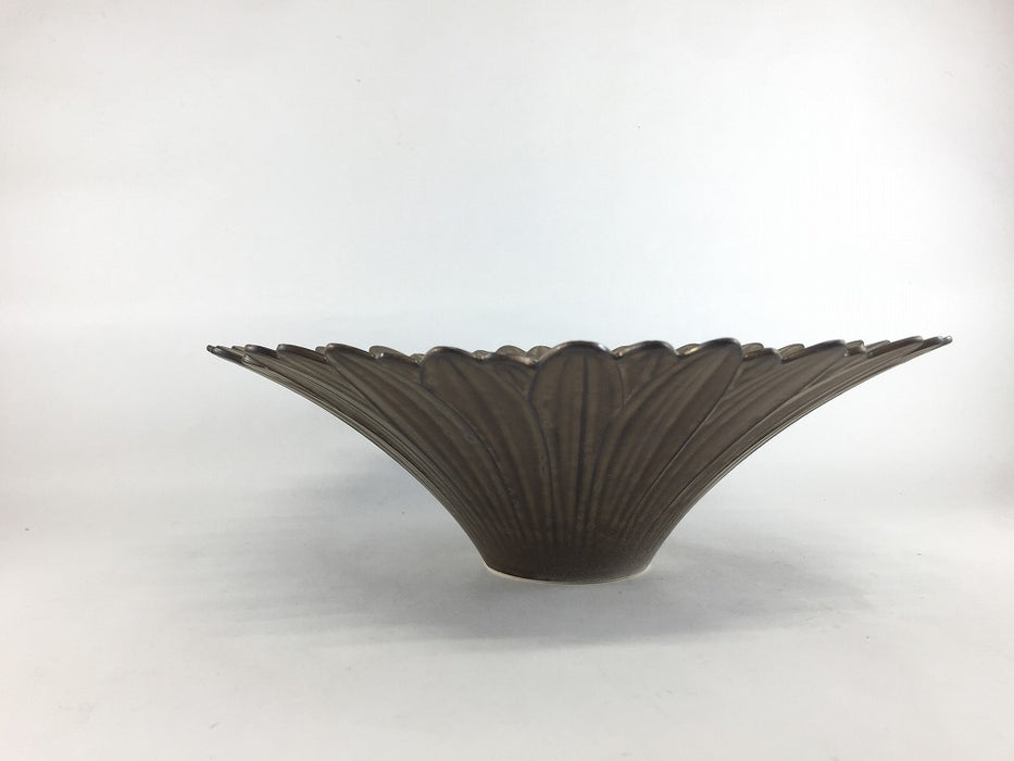 マンガン金結晶釉　ガーベラ反鉢　26cm　有田焼李荘窯　(j.R)
