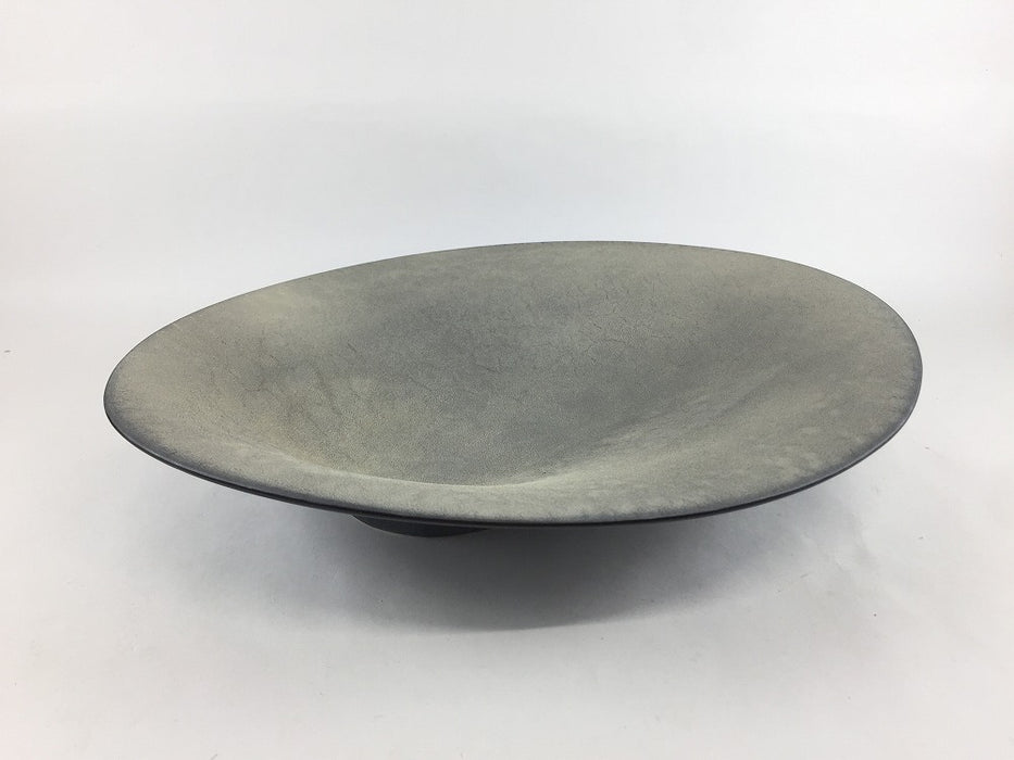 シャンパンゴールド　オーバル変形皿　28cm　有田焼李荘窯　(j.R)