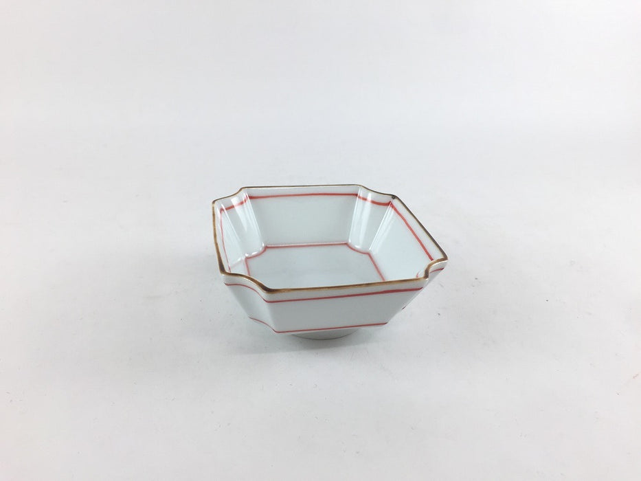 隅入り高台小付　渕サビ(ゴス線/赤ゴス線)　6.5cm　有田焼