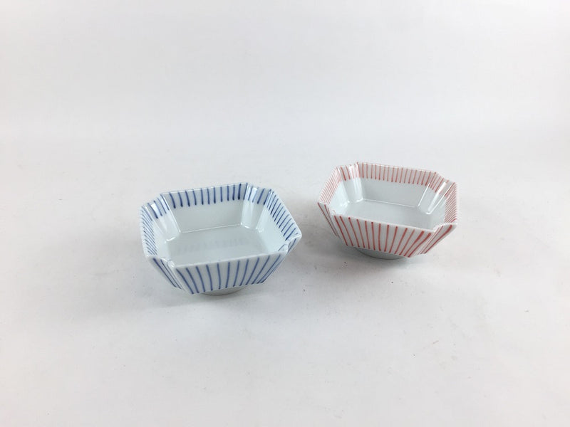 隅入り高台小付 十草(ゴス/赤ゴス) 6.5cm 有田焼 (j.R) — 佐賀有田