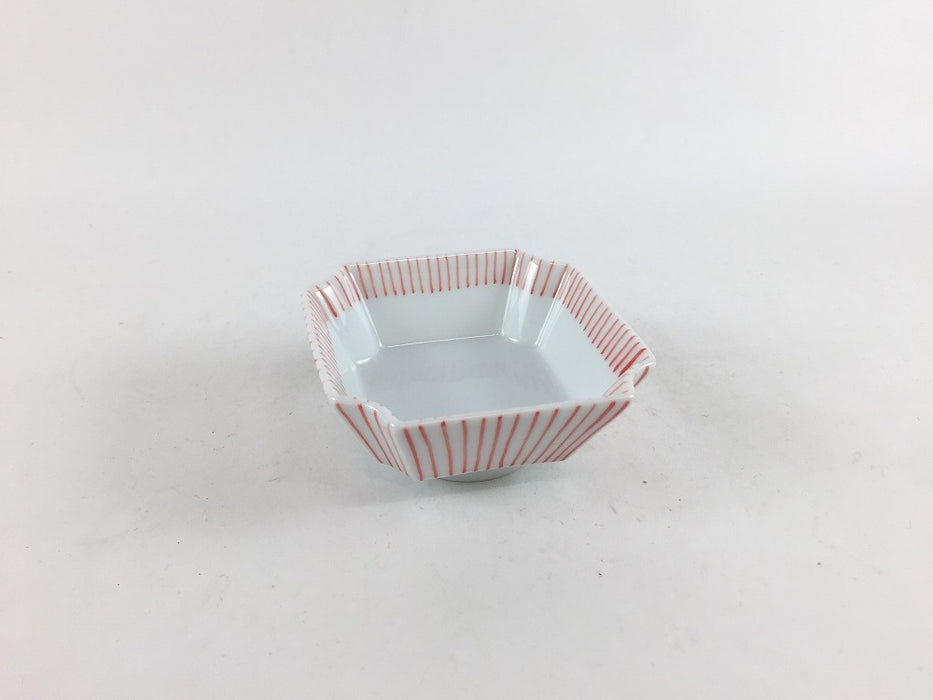 隅入り高台小付　十草(ゴス/赤ゴス)　6.5cm　有田焼 (j.R)