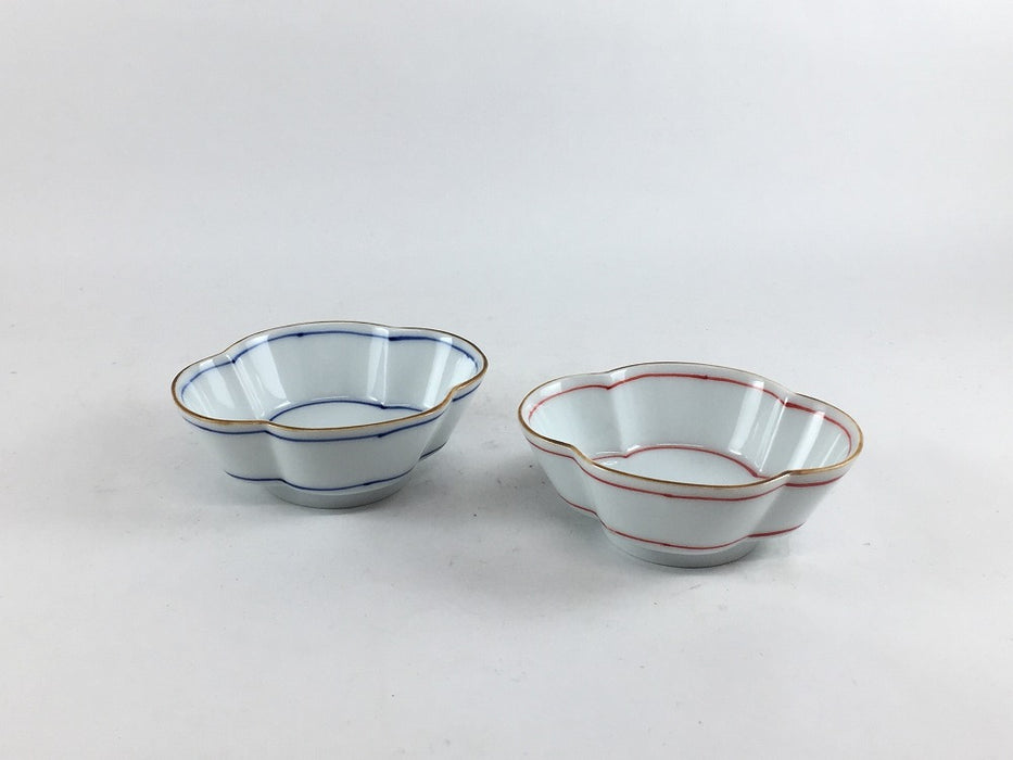 木甲高台小付　渕サビ(ゴス線/赤ゴス線)　8cm　有田焼