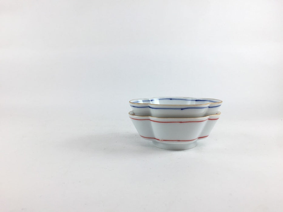 木甲高台小付　渕サビ(ゴス線/赤ゴス線)　8cm　有田焼